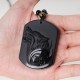 Black Obsidian Wolf Purification Necklace Pendant
