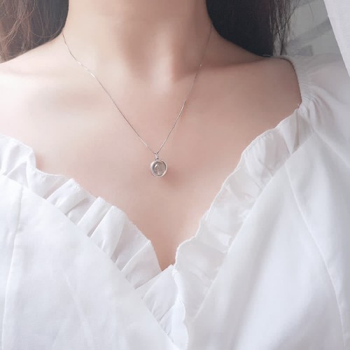 925 Silver Moonstone Love Planet Necklace Pendant 925 Silver Moonstone Love Planet Necklace Pendant