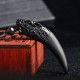 Black Obsidian Wolf Tooth Strength Necklace Pendant Black Obsidian Wolf Tooth Strength Necklace Pendant