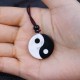 Black Obsidian White Turquoise Yin Yang Strength Pendant Black Obsidian White Turquoise Yin Yang Strength Pendant