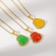 18K Gold Filled Laughing Buddha Jade Luck Necklace 18K Gold Filled Laughing Buddha Jade Luck Necklace