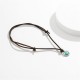 Round Turquoise Stone Protection Necklace Pendant Round Turquoise Stone Protection Necklace Pendant