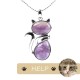 "Save A Cat" Cute Cat Protection Crystal Necklace "Save A Cat" Cute Cat Protection Crystal Necklace