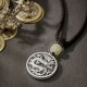 999 Silver Year of the Dragon Fu Hetian Jade Necklace 999 Silver Year of the Dragon Fu Hetian Jade Necklace