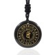 Vairocana Sanskrit Mantra Obsidian Aventurine Strength Pendant