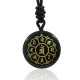 Om Mani Padme Hum Black Obsidian Strength Necklace Om Mani Padme Hum Black Obsidian Strength Necklace