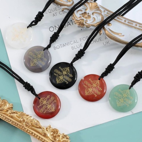 Vajra Dorje Black Obsidian Fulfillment Necklace