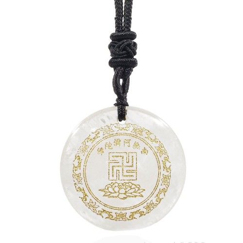 Swastika Lotus Crystal Obsidian Purification Necklace Pendant Swastika Lotus Crystal Obsidian Purification Necklace Pendant