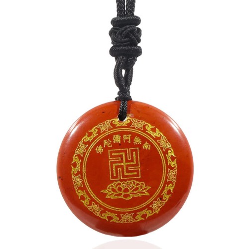 Swastika Lotus Crystal Obsidian Purification Necklace Pendant Swastika Lotus Crystal Obsidian Purification Necklace Pendant