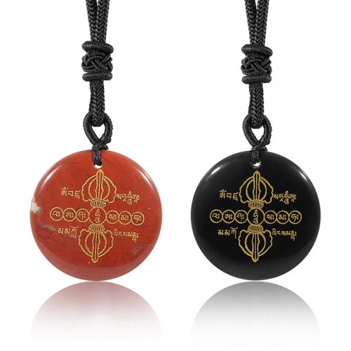 Vajra Dorje Black Obsidian Fulfillment Necklace