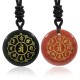Om Mani Padme Hum Black Obsidian Strength Necklace Om Mani Padme Hum Black Obsidian Strength Necklace