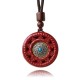 Cinnabar Om Mani Padme Hum Rotatable Keychain Pendant