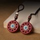 Cinnabar Om Mani Padme Hum Rotatable Keychain Pendant
