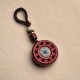 Cinnabar Om Mani Padme Hum Rotatable Keychain Pendant