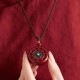 Cinnabar Om Mani Padme Hum Rotatable Keychain Pendant