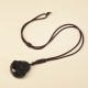 Black Obsidian Laughing Buddha Purification Necklace Black Obsidian Laughing Buddha Purification Necklace