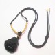 Black Obsidian Laughing Buddha Purification Necklace Black Obsidian Laughing Buddha Purification Necklace