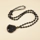 Black Obsidian Laughing Buddha Purification Necklace Black Obsidian Laughing Buddha Purification Necklace