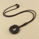 Ebony Wood Sandalwood Luck Design Peace Pendant