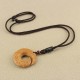 Ebony Wood Sandalwood Luck Design Peace Pendant