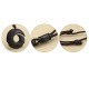Ebony Wood Sandalwood Luck Design Peace Pendant