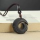 Ebony Wood Sandalwood Luck Design Peace Pendant