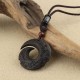 Ebony Wood Sandalwood Luck Design Peace Pendant