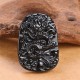 Black Obsidian Dragon Carved Protection Necklace Black Obsidian Dragon Carved Protection Necklace