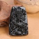 Black Obsidian Dragon Carved Protection Necklace Black Obsidian Dragon Carved Protection Necklace