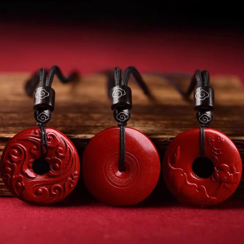 Cinnabar Lotus Blessing Necklace String Pendant Cinnabar Lotus Blessing Necklace String Pendant
