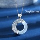 Sterling Silver Zodiac Cat's Eye Love Necklace Pendant