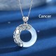 Sterling Silver Zodiac Cat's Eye Love Necklace Pendant