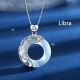Sterling Silver Zodiac Cat's Eye Love Necklace Pendant