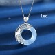 Sterling Silver Zodiac Cat's Eye Love Necklace Pendant