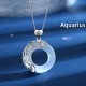 Sterling Silver Zodiac Cat's Eye Love Necklace Pendant