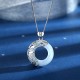 Sterling Silver Zodiac Cat's Eye Love Necklace Pendant
