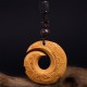 Ebony Wood Sandalwood Luck Design Peace Pendant