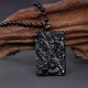 Black Obsidian Guan Gong Strength Necklace Pendant Black Obsidian Guan Gong Strength Necklace Pendant