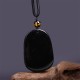 Black Obsidian Dragon Carved Protection Necklace Black Obsidian Dragon Carved Protection Necklace