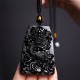 Black Obsidian Dragon Carved Protection Necklace Black Obsidian Dragon Carved Protection Necklace