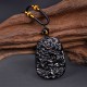 Black Obsidian Dragon Carved Protection Necklace Black Obsidian Dragon Carved Protection Necklace