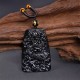 Black Obsidian Dragon Carved Protection Necklace Black Obsidian Dragon Carved Protection Necklace