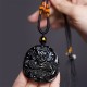 Black Obsidian Round Dragon Protection Necklace Pendant Black Obsidian Round Dragon Protection Necklace Pendant