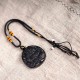Black Obsidian Round Dragon Protection Necklace Pendant Black Obsidian Round Dragon Protection Necklace Pendant