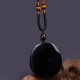 Black Obsidian Round Dragon Protection Necklace Pendant Black Obsidian Round Dragon Protection Necklace Pendant