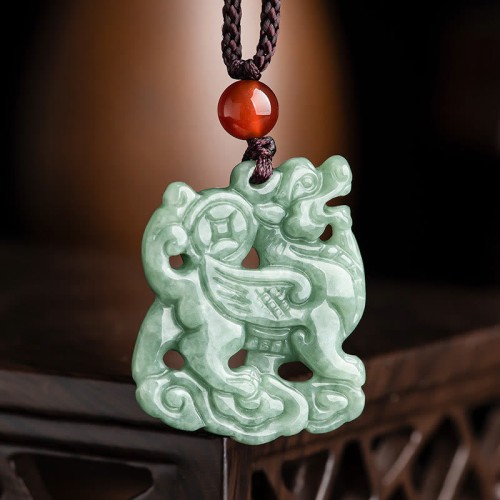 Jade PiXiu Wealth Luck Necklace Pendant