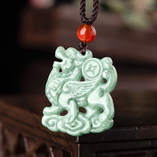 Jade PiXiu Wealth Luck Necklace Pendant