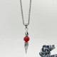 Cinnabar Sanskrit Dorje Vajra Blessing Necklace Cinnabar Sanskrit Dorje Vajra Blessing Necklace