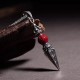 Cinnabar Sanskrit Dorje Vajra Blessing Necklace Cinnabar Sanskrit Dorje Vajra Blessing Necklace