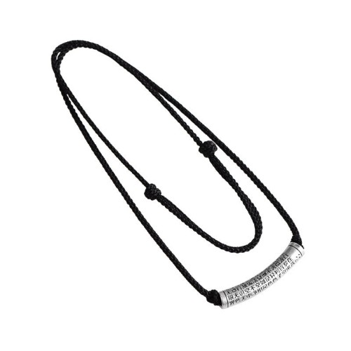 999 Silver Six True Words Heart Sutra Necklace 999 Silver Six True Words Heart Sutra Necklace
